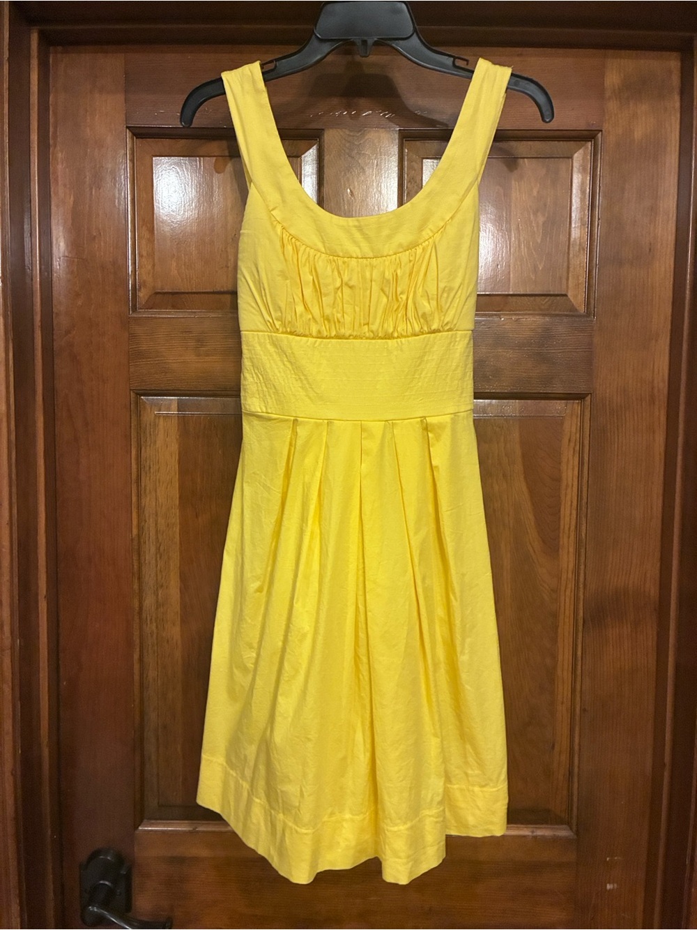 Size 7 Trixxi Retro Bright Yellow Sleeveless Fit-and-Flare Dress